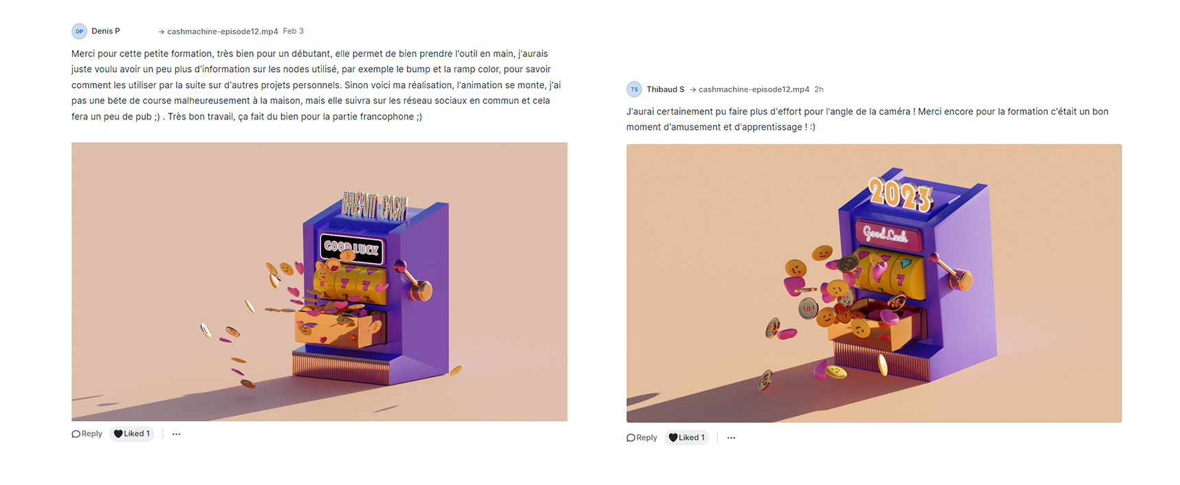 Réalisations des apprenants