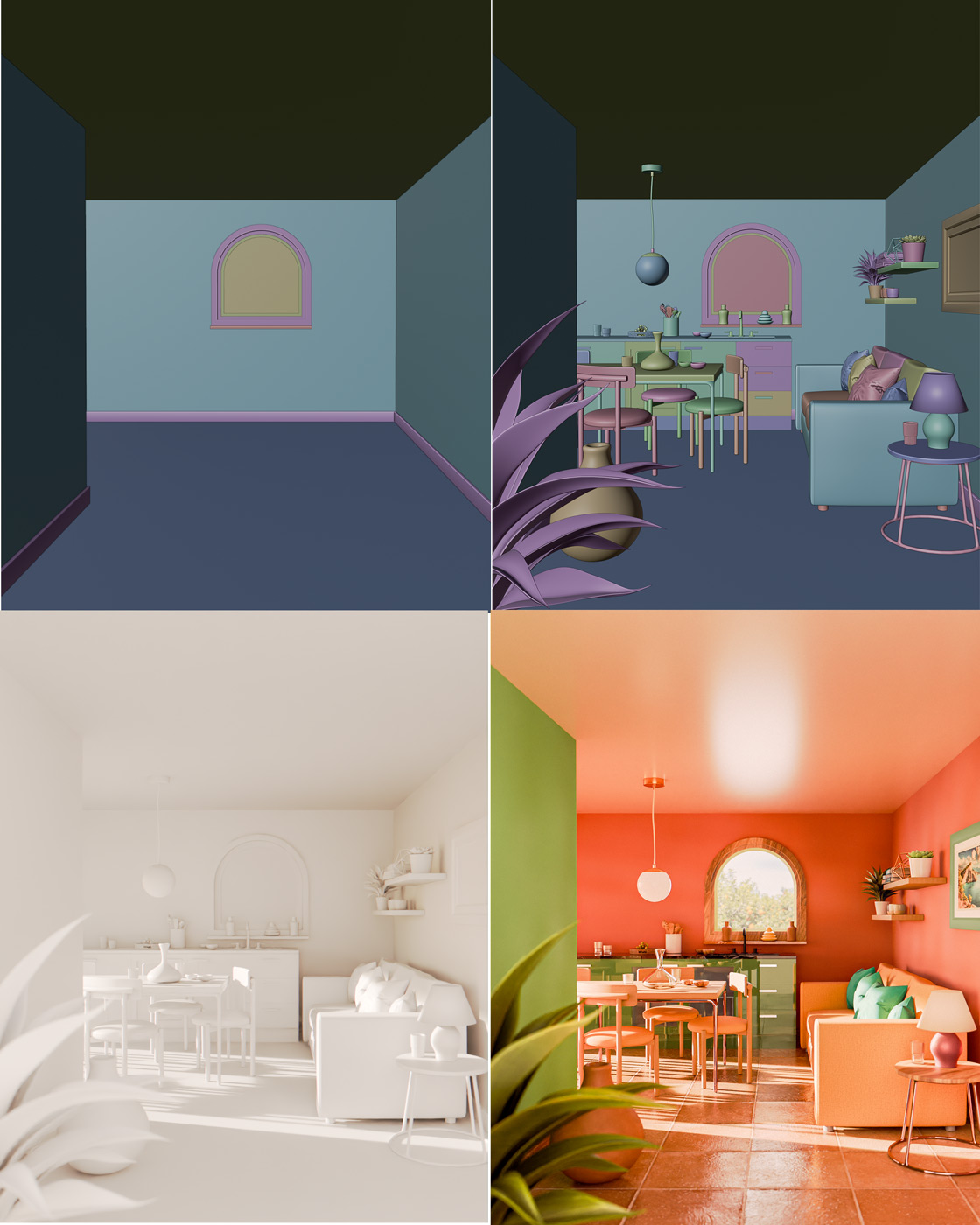 cycle de production d'un rendu archiviz